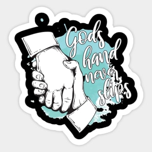 'Gods Hand Never Slips' Love For Religion Shirt Sticker